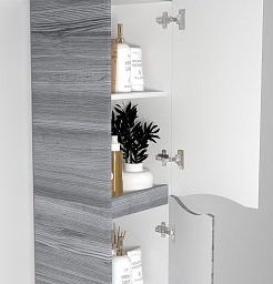 Водолей Пенал подвесной Адель 30 R лиственница структурная контрастно-серая – фотография-3